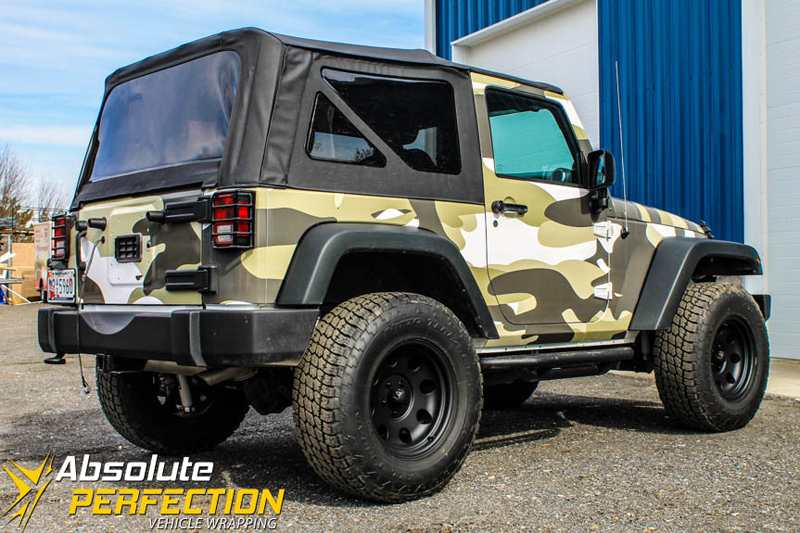 Camo Jeep Vehicle Wrap - Absolute Perfection Baltimore, Md