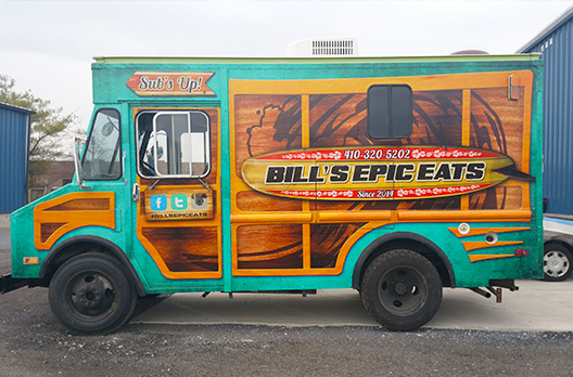 Bill's Epic Eats Food Truck Wrap Maryland