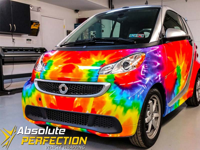 tie dye smart car silver spring maryland - vehicle wrapping