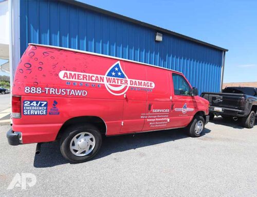 American Water Damage Advertising Wrap