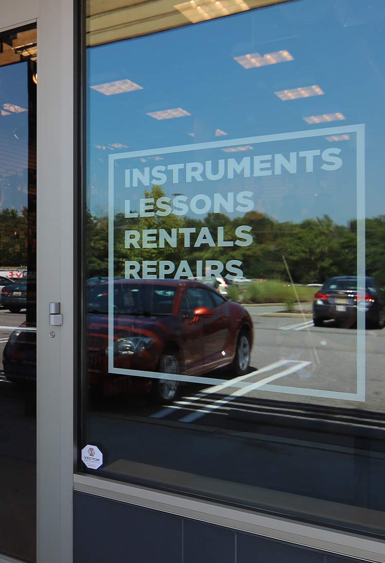 storefront Lettering Music And Arts Maryland