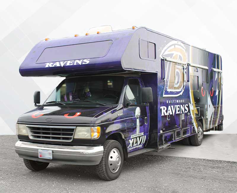 Baltimore Ravens Maryland Custom Vehicle Wrap RV