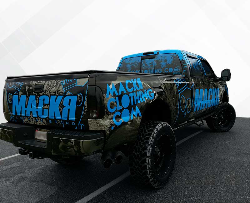 Baltimore advertising Truck wrap mackr