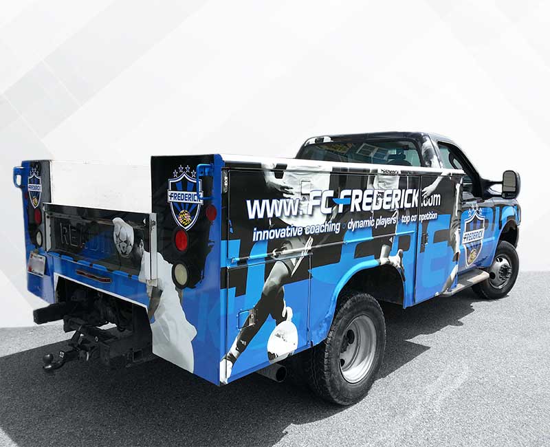Columbia advertising Work Truck wrap