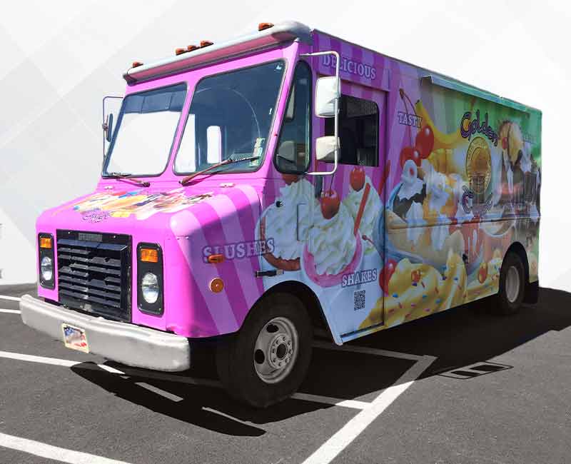 Glen Burnie Maryland advertising ice cream truck wrap