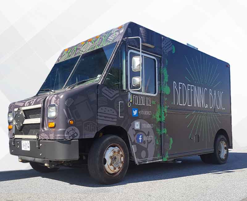 Rockville Maryland advertising BBQ food truck wrap
