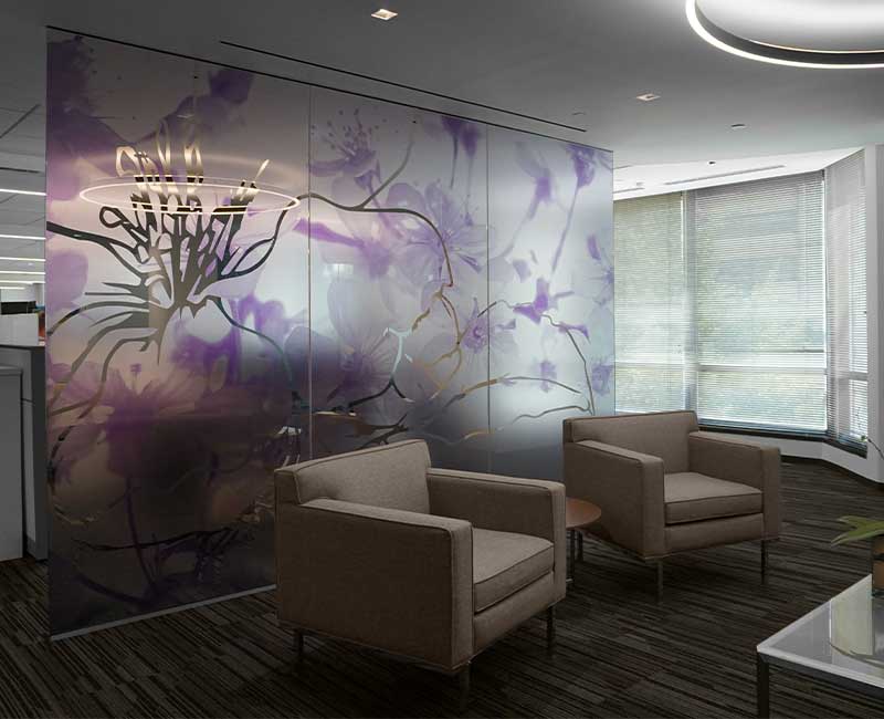 baltimore maryland frosted window film decorative waiting room