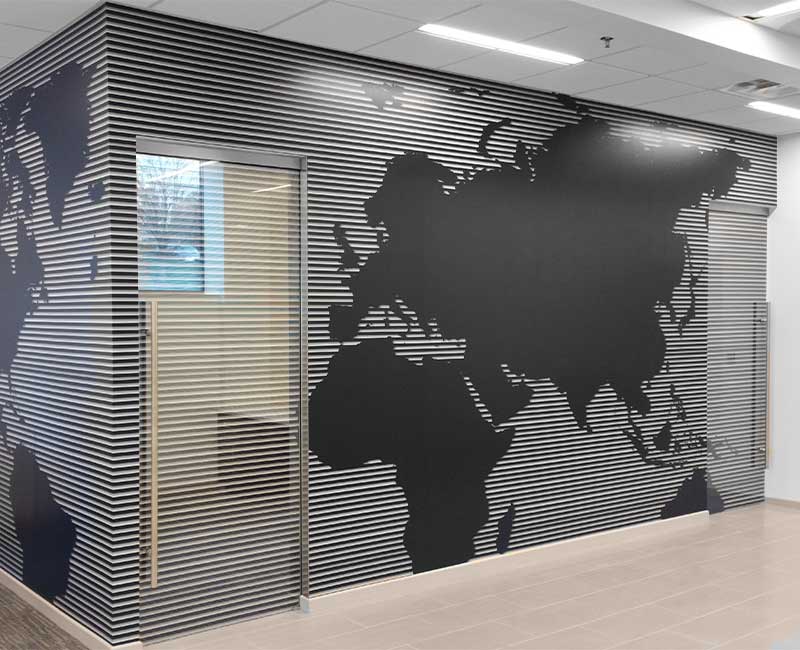 chevy chase maryland office wall coverings world map bank decorative mural