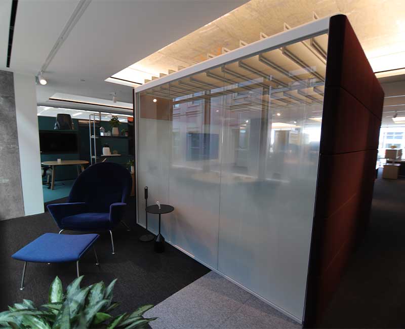 potomac maryland frosted window film privacy conference room glass cubicle