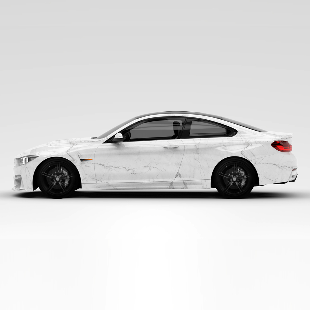 Pristine White Marble Vehicle Wrap