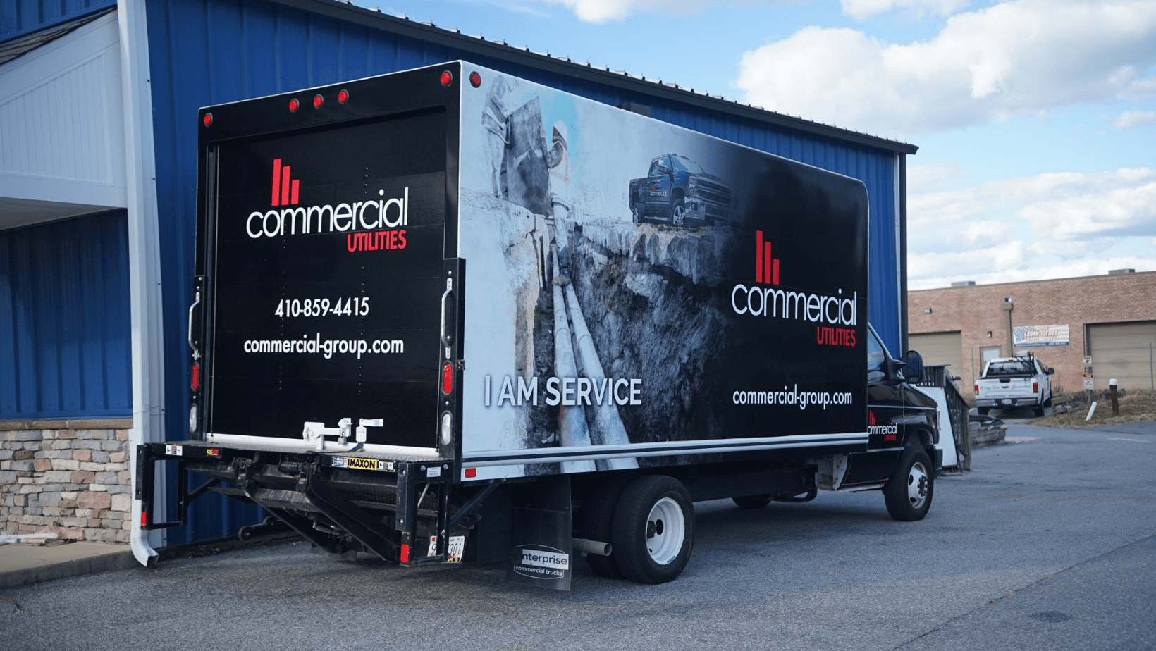 box-truck-with-company-logo-and-photos