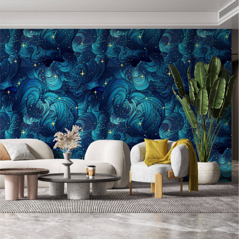 Midnight Peel & Stick Wallpaper DIY AP Graphics