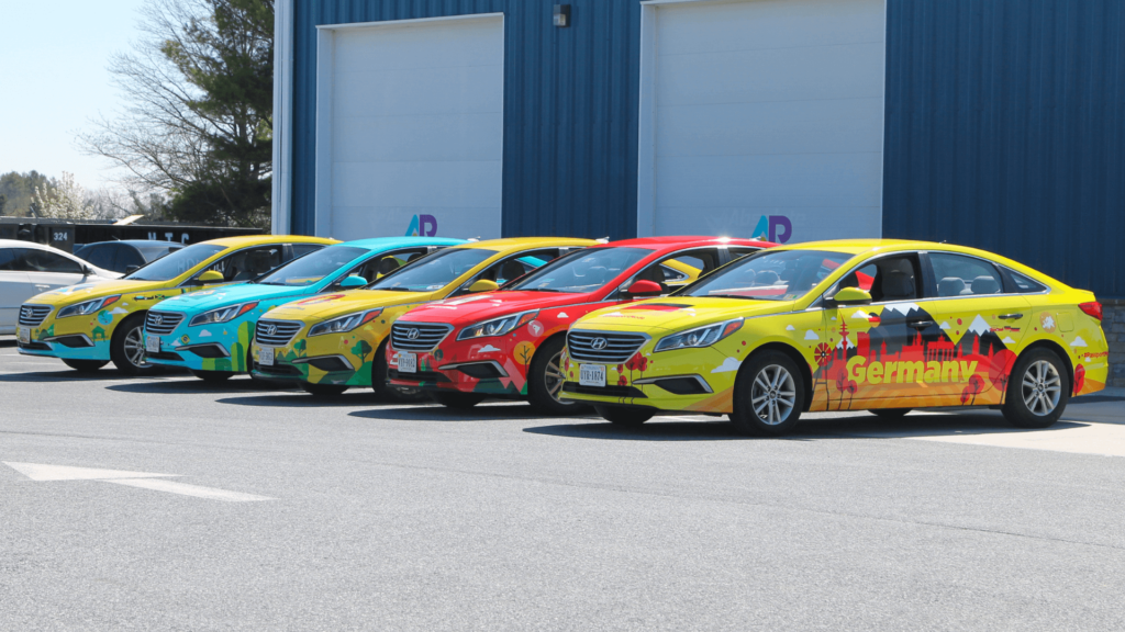 Vehicle Advertising Wraps for a Franchise's Brand