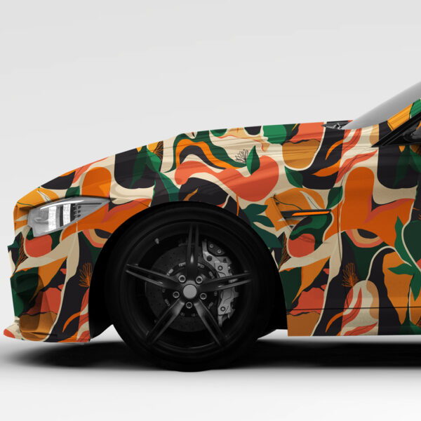 Jungle Floral Vehicle Wrap - Image 3