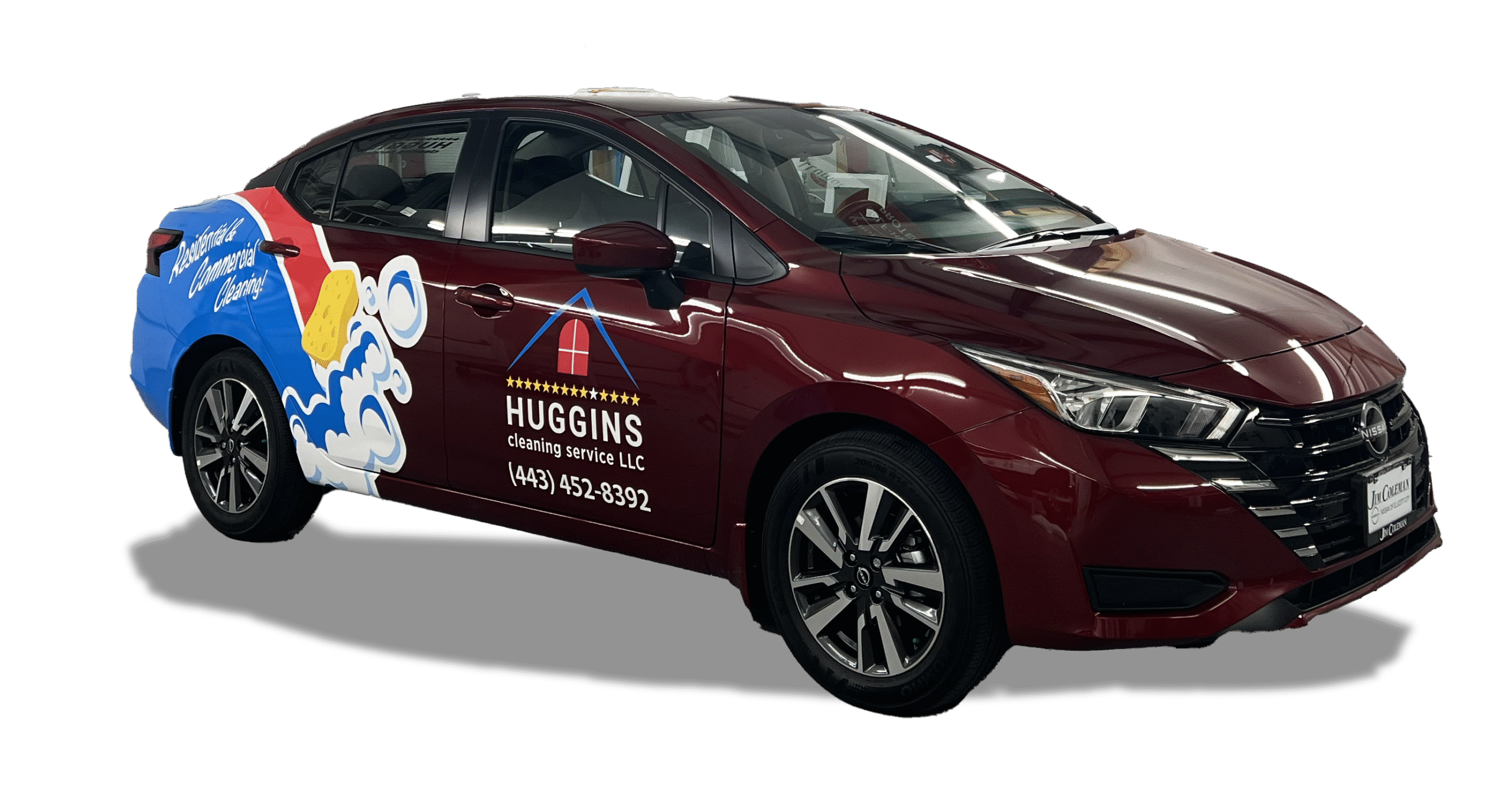 higgins-wrapped-fleet-cars fleet of wrapped cleaning service cars can be done by AP wraps. anywhere in the nation