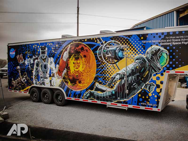 NASA custom trailer graphics wraps