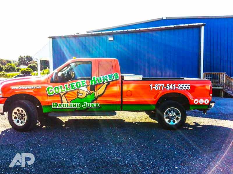 College Hunks Hauling Junk Truck Wrap – Left Side College Hunks Hauling Junk fleet wrap left side view