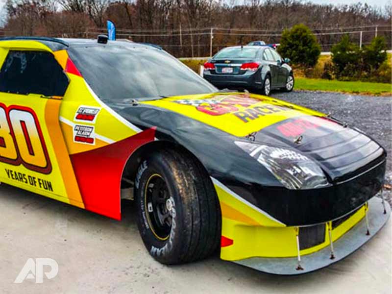Go Kart Raceway NASCAR vehicle advertising by AP Wraps