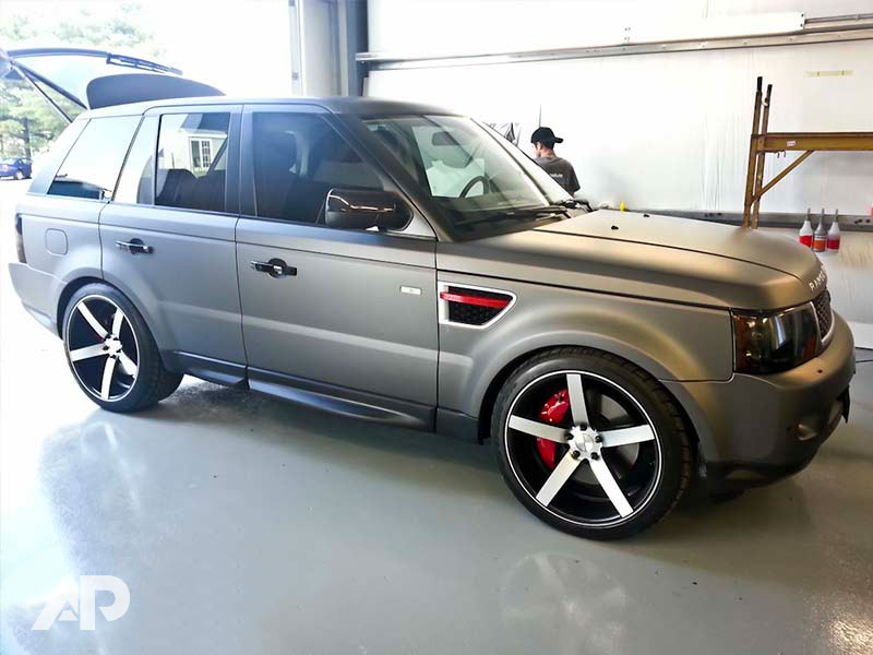 Color Changing 3M Matte Dark Grey Range Rover Wrap | AP Wraps