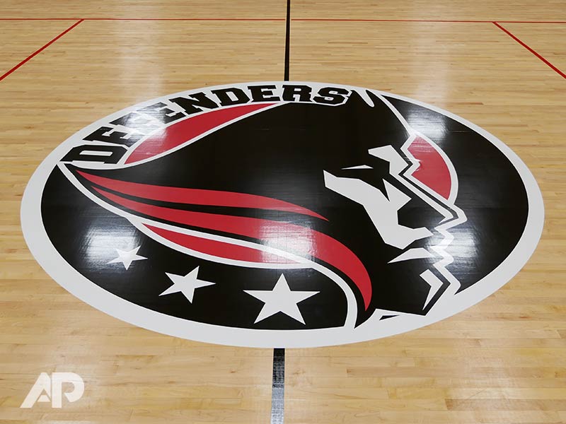 custom floor graphic at Frederick Christian Academy