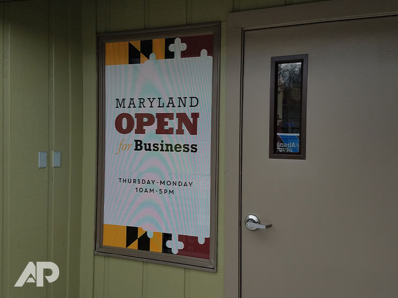 Maryland Visitor Center custom signage installed by AP Wraps