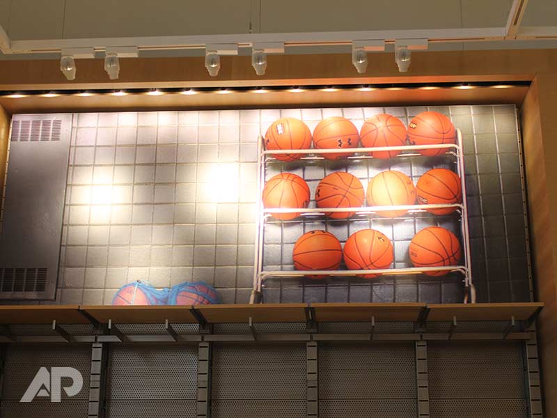 Under Armour wall mural basketball design Baltimore Maryland