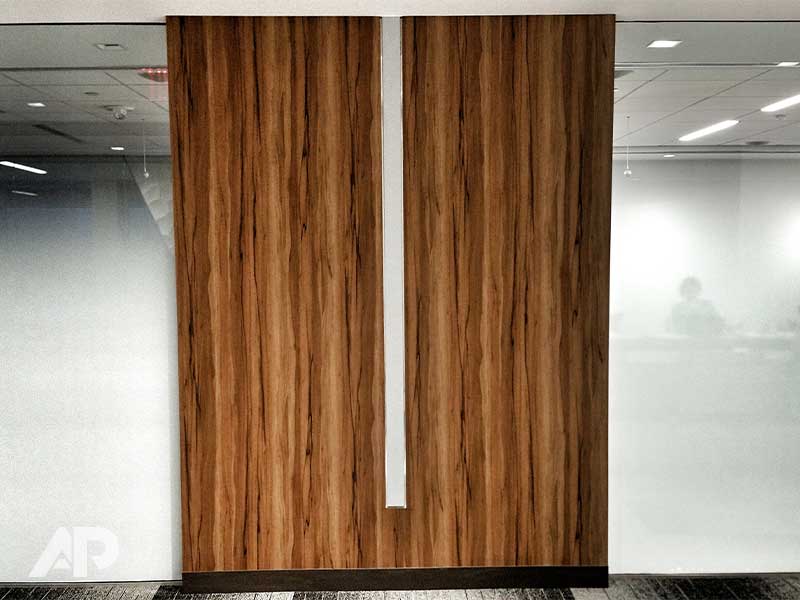 Buch Construction architectural wall finish installed by AP Wraps