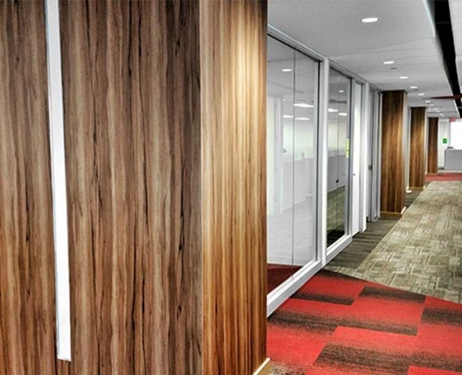 Koroseal Reatec architectural film installation for interior resurfacing projects