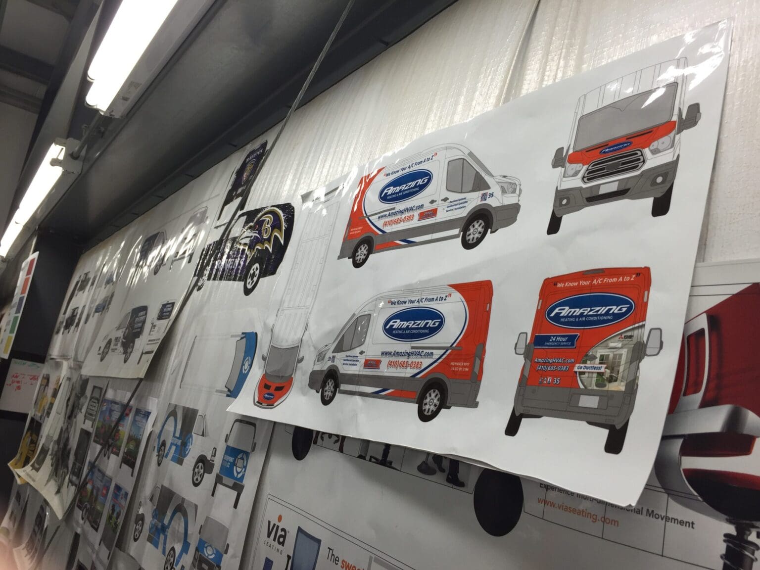 HVAC van wrap design proof