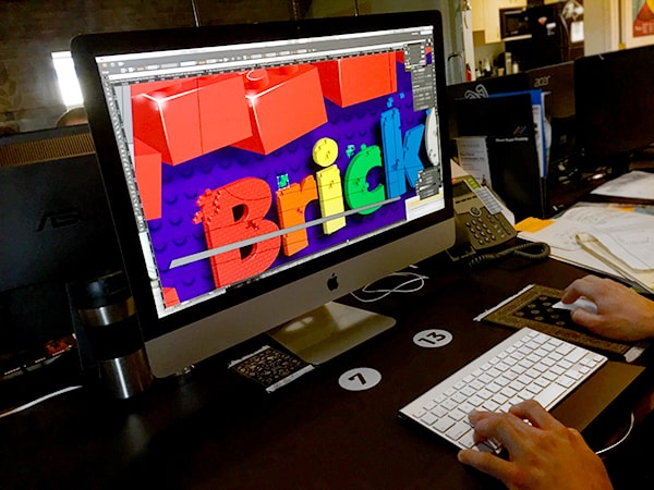 Brick graphics vehicle wrap design