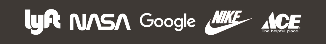 Client logos including NASA, Google, Lyft, Nike, and Ace Hardware, showcasing trusted commercial vehicle and fleet wrap services