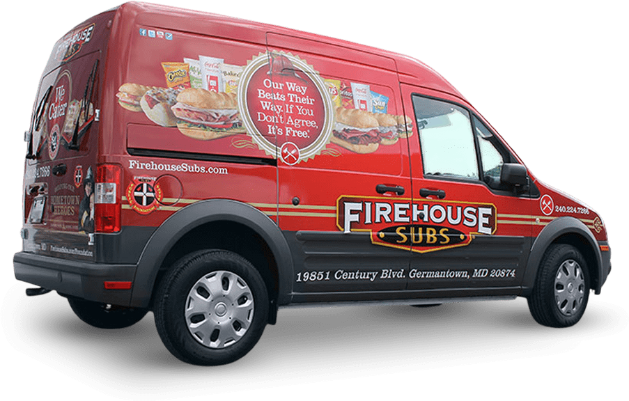 Custom van wrap design for branded mobile advertisements