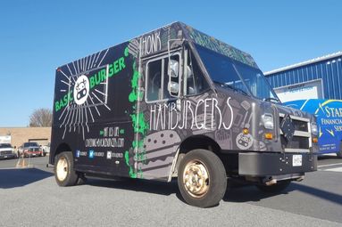 Custom graphic design for food truck wrap signage