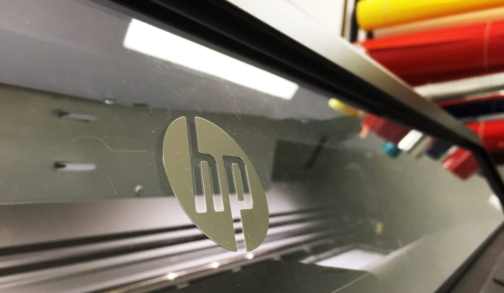 HP Latex 360 printer in Vehicle Wrapping in-house printing room