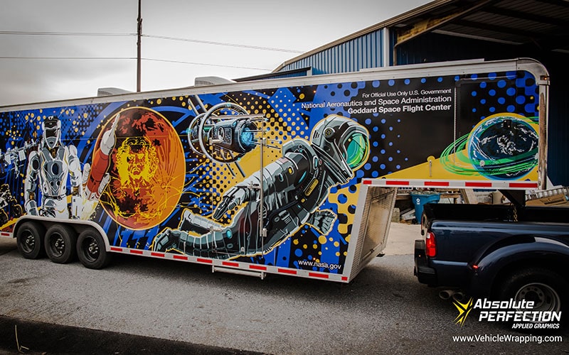 Trailer wrap for NASA's Robotics Alliance Project