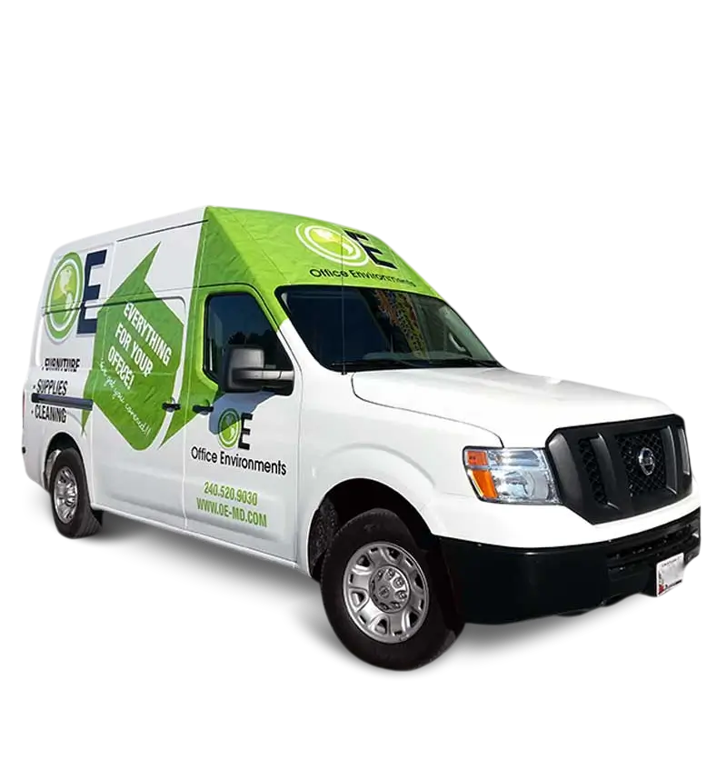 Commercial vehicle wrap for Office Environments branding