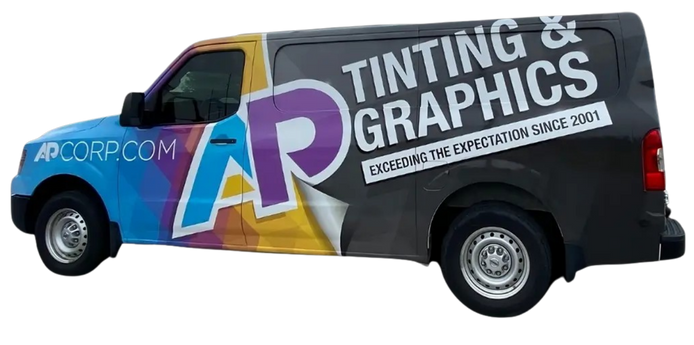 tinting and vehicle wrapping (2) van with vehicle wrapping