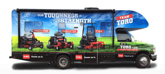 Toro team vehicle wrap showcasing business branding strategy