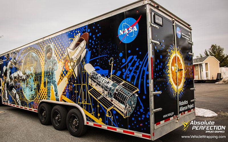 Custom trailer wraps for business advertising and fleet branding