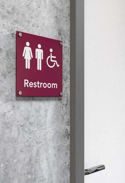 Wall Mounted 3D Standoff Sign wall mounted 3D standoff sign on office wall