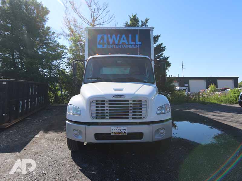 Front view of 4Wall Entertainment wrapped truck