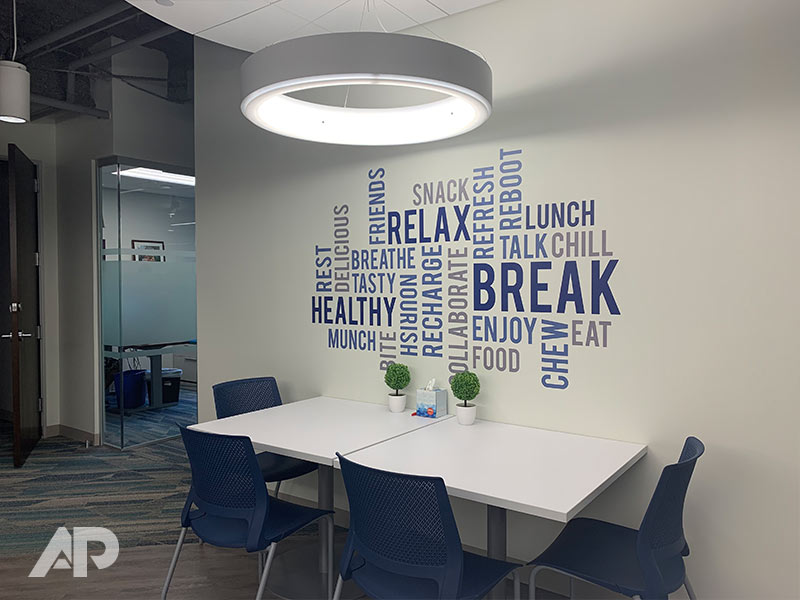 AACOM custom wall graphic installation by AP Wraps