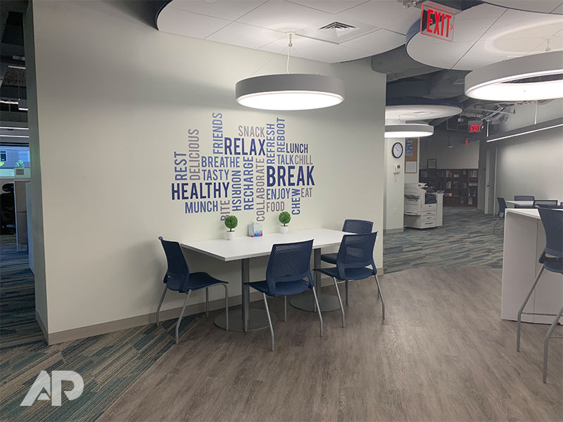 AACOM custom wall graphic installation by AP Wraps