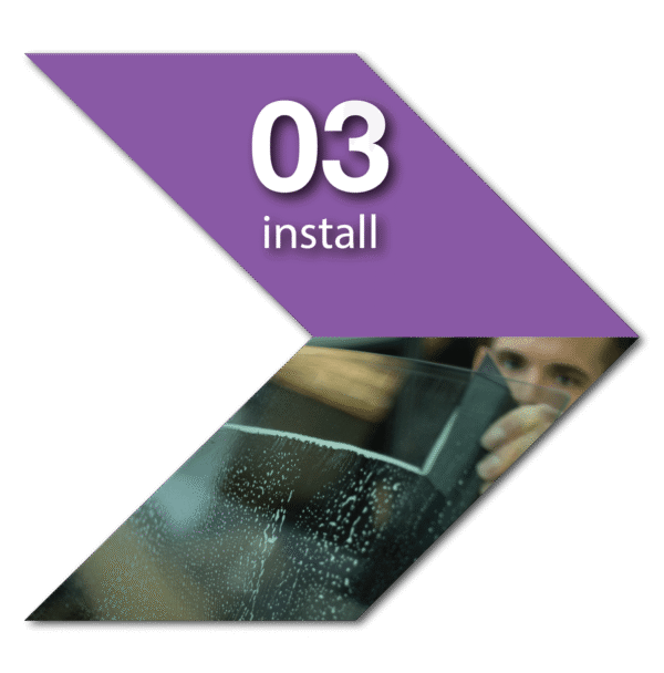 Step 3: Tint Installation & Quality Check by AP Wraps AP Wraps step 3 – installation and final inspection of tint