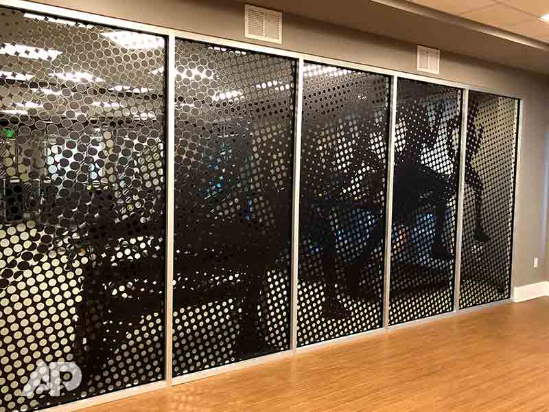 Bell West End Gym vinyl window graphics installation