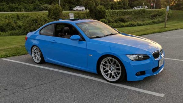 Black BMW gloss vehicle wrap