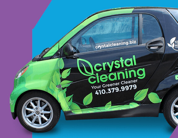 Crystal Cleaning commercial vehicle wrap design