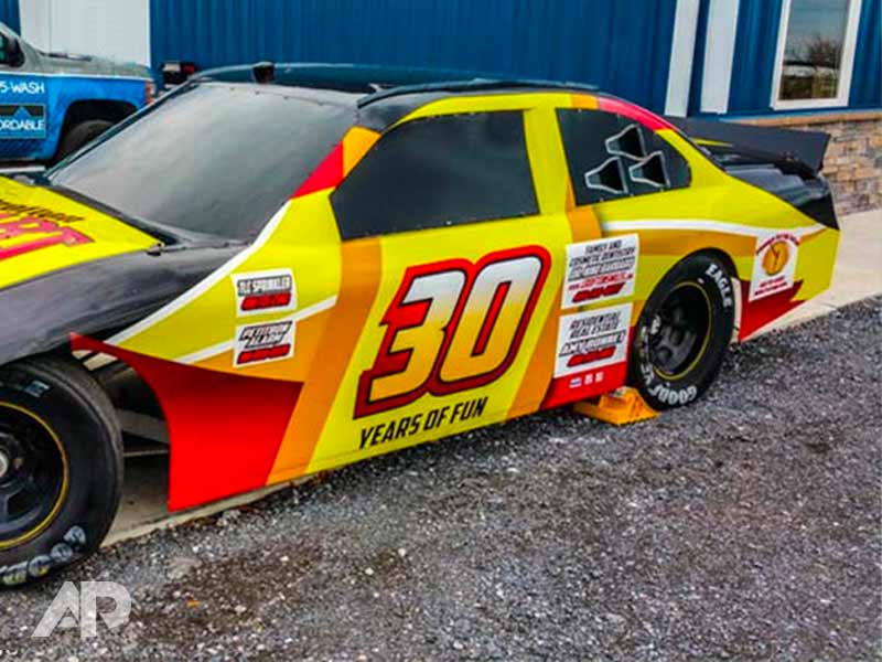 Go Kart Raceway vehicle wrap side view