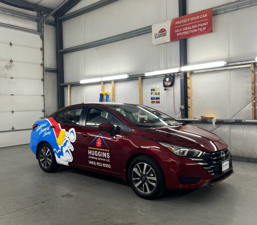 Huggins Cleaning fleet wrapped for branding and growth