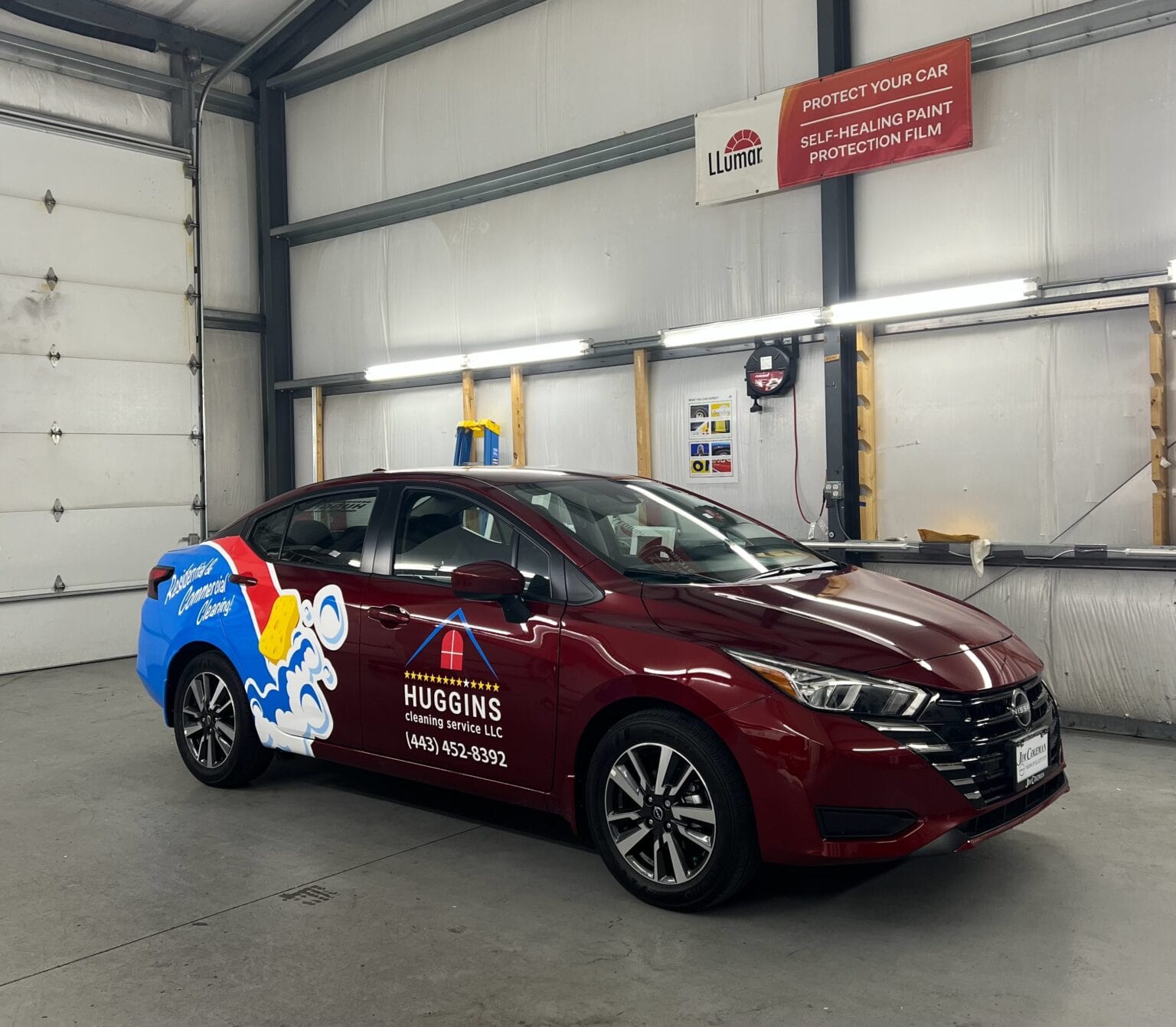 Huggins Cleaning fleet wrapped for branding and growth